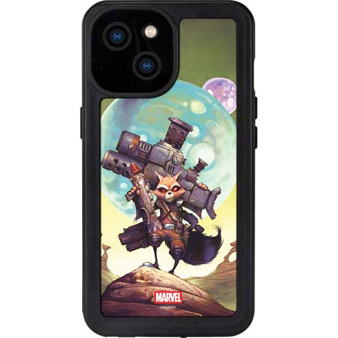 Marvel Rocket Raccoon Armored Arsenal iPhone 15 Waterproof Case